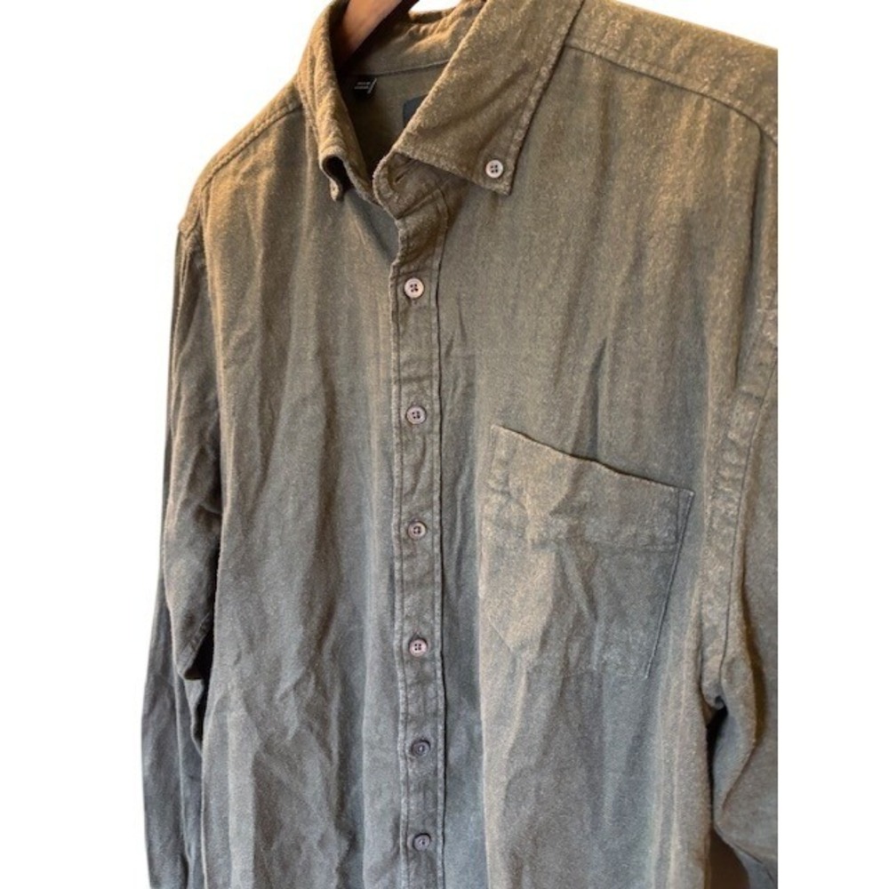 Rodd & Gunn Mens XL Olive Green Italian Fabric Cotton Lyocell Sports Fit Shirt - Picture 3 of 9